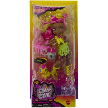 Mattel Λαμπάδα Cave Club Fernessa Κούκλα Με Δεινοσαυράκι Ptilly GNL82 / GNL85 