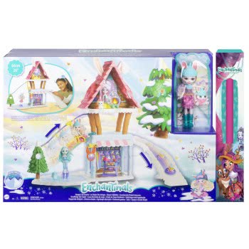Mattel Λαμπάδα Enchantimals Χιονοδρομικό Σαλέ GJX50 
