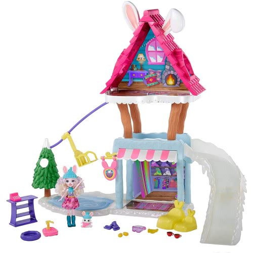 Mattel Λαμπάδα Enchantimals Χιονοδρομικό Σαλέ GJX50 