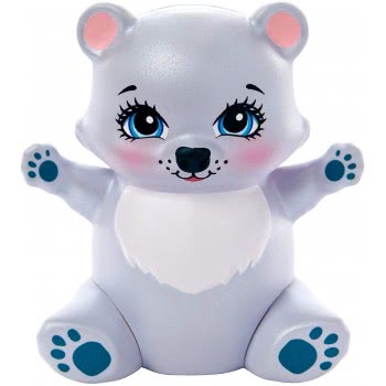 Mattel Λαμπάδα Enchantimals Pristina Polar Bear Κούκλα Με Ζωάκια Φιλαράκια GJX43 / GJX47 