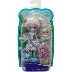 Mattel Λαμπάδα Enchantimals Κούκλα Ζωάκι Και Φιλαράκι Sybill Snow Leopard And Flake FNH22 / GJX42 