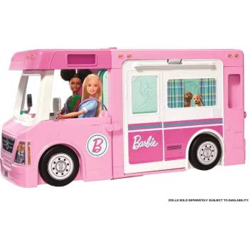 Mattel Barbie 3-In-1 Dreamcamper Vehicle And Accessories GHL93 