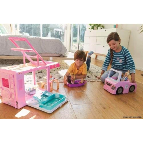Mattel Barbie 3-In-1 Dreamcamper Vehicle And Accessories GHL93 