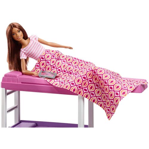 Mattel Λαμπάδα Barbie Δωμάτιο Με Κούκλα, Κρεβάτι Και Γραφείο - Loft Bed DVX51 / FXG52 