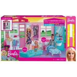 Mattel Λαμπάδα Barbie Νέο Σπιτάκι - Βαλιτσάκι FXG54 