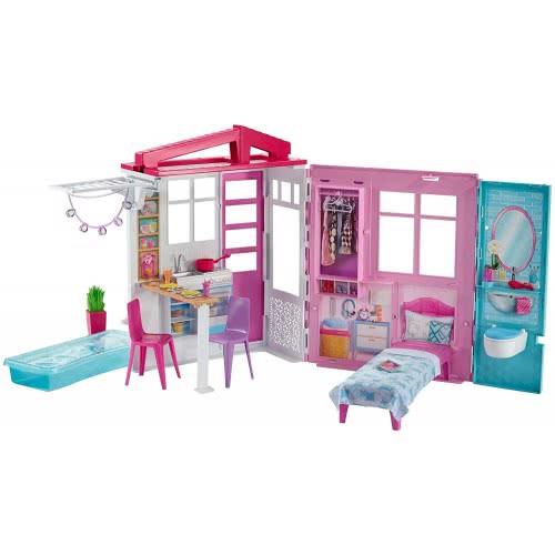 Mattel Λαμπάδα Barbie Νέο Σπιτάκι - Βαλιτσάκι FXG54 
