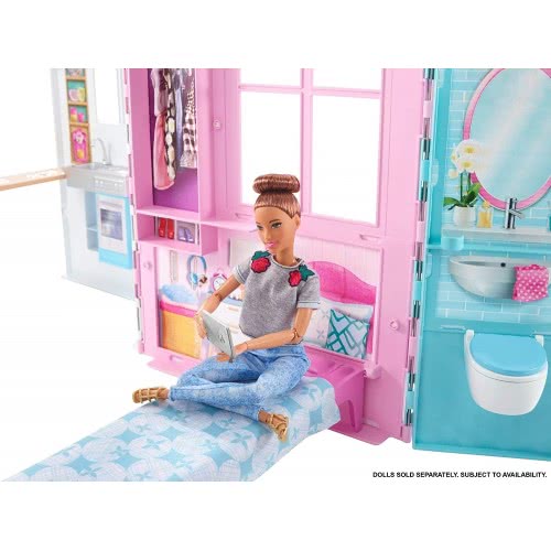 Mattel Λαμπάδα Barbie Νέο Σπιτάκι - Βαλιτσάκι FXG54 