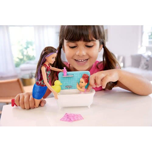 Mattel Easter Candle Barbie Skipper Babysitters - Playset With Bathtub FXH05 