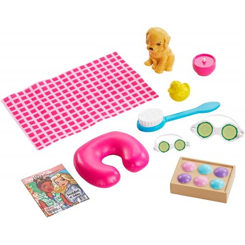 Mattel Easter Candle Barbie Wellness Spa Doll, Blonde, With Puppy And 9 Accessories GKH73 / GJG55 