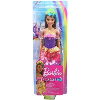 Mattel Λαμπάδα Barbie Dreamtopia Πριγκίπισσα Κούκλα Με Καστανά Μαλλιά Και Πράσινη Ανταύγεια GJK12 / GJK14 