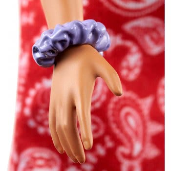 Mattel Easter Candle Barbie Fashionistas Doll Num 151 Μελαχρινή Κούκλα Με Φόρεμα Red Paisley Top FBR37 / GHW65 