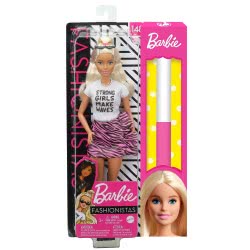 Mattel Easter Candle Barbie Fashionistas Doll Num 148 With Long White Blonde Hair Wearing Graphic T-Shirt FBR37 / GHW62 