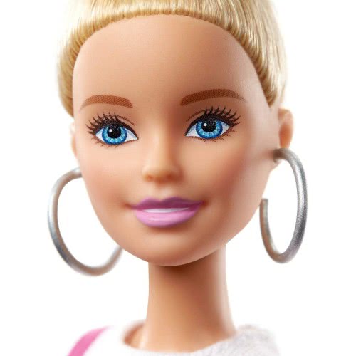 Mattel Easter Candle Barbie Fashionistas Doll Num 142 With Blonde Updo Hair Wearing Pink & Golden Plaid Dress FBR37 / GHW56 