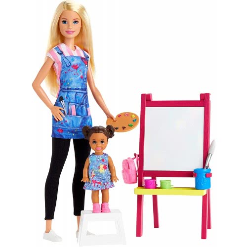 Mattel Λαμπάδα Barbie Δασκάλα Ζωγραφικής Σετ Παιχνιδιού DHB63 / GJM29 