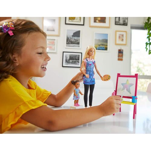 Mattel Λαμπάδα Barbie Δασκάλα Ζωγραφικής Σετ Παιχνιδιού DHB63 / GJM29 
