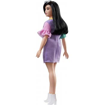 Mattel Easter Candle Barbie Fashionistas 127 Original Brunette Doll With Unicorn Believer Dress FBR37 / FXL60 
