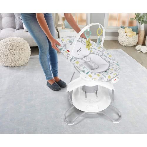Mattel 2 In 1 Glider With Smart Connect Electric Baby Seat And Cradle With 2 Cradle Movements GWD46 887961938418