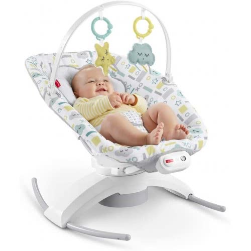 Mattel 2 In 1 Glider With Smart Connect Electric Baby Seat And Cradle With 2 Cradle Movements GWD46 887961938418