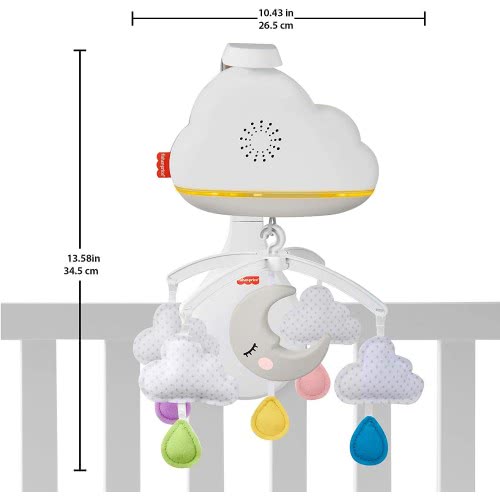 Mattel Calming Clouds Ονειρεμένα Συννεφάκια Περιστρεφόμενο Με Αισθητήρα Ανίχνευσης Κλάματος GRP99 887961910223