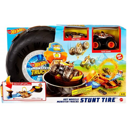 Mattel Hot Wheels Monster Trucks Stunt Tire Play Set GVK48 887961928433