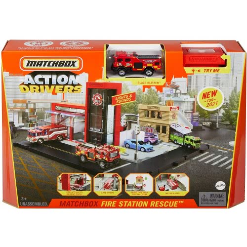 Mattel Action Drivers Fire Rescue Station HBD74 / HBD76 887961986457