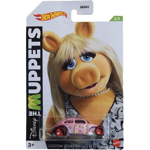 Mattel Diecast Hotwheels Custom Volkswagen Beetle, The Muppets 3/5 [Pink] GYN27 / GRP50 887961909845
