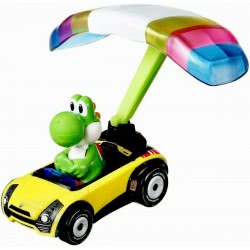 Mattel Diecast Hot Wheels Mario Kart Yoshi (Green) Sports Coupe + Parafoil GVD30 / GVD32 887961923261