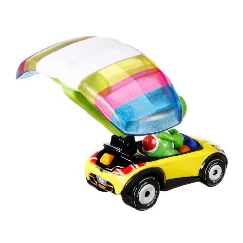 Mattel Diecast Hot Wheels Mario Kart Yoshi (Green) Sports Coupe Με Ανεμόπτερο GVD30 / GVD32 887961923261