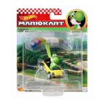 Mattel Diecast Hot Wheels Mario Kart Yoshi (Green) Sports Coupe + Parafoil GVD30 / GVD32 887961923261