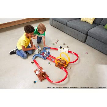Mattel Hot Wheels Mario Kart Track Set Assortment 4 Different Tracks With Mario Kart 1:64 Scale Vehicles And Nemesis GCP26 / GNM