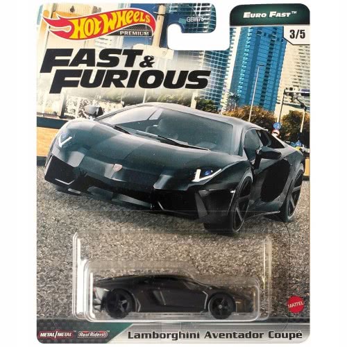 Mattel Diecast Hot Wheels Fast Και Furious Euro Fast Lamborghini Aventador Coupe Black GBW75 / GXV65 887961963076