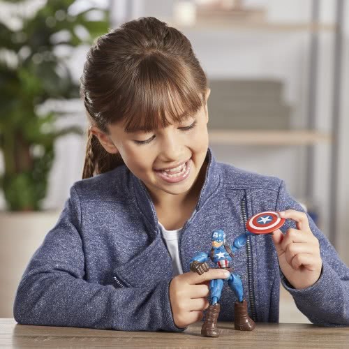 Hasbro Marvel Avengers Bend Και Flex Action Figure, 6-Ιντσών Captain America Περιλαμβάνει Αξεσουάρ Έκρηξης E7377 / E7869 5010993