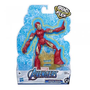 Hasbro Marvel Avengers Bend Και Flex Action Figure, 6-Ιντσών Iron Man Περιλαμβάνει Αξεσουάρ Έκρηξης E7377 / E7870 5010993791996