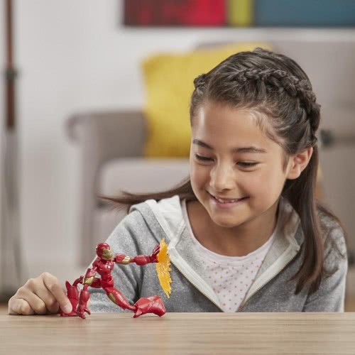 Hasbro Marvel Avengers Bend And Flex Action Figure, 6-Inch Flexible Iron Man Figure, Includes Blast Accessory, Ages 6 And Up E73
