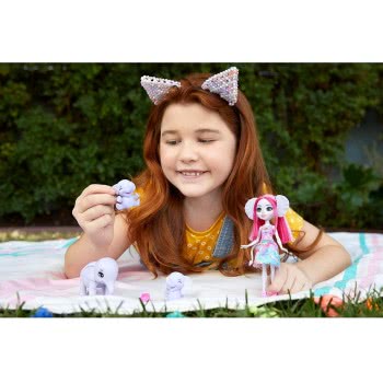 Mattel Enchantimals Esmeralda Elephant 15.2-Cm With 3 Elephant Animal Friends Κούκλα Και Ζωάκια Φιλαράκια GJX43 / GTM30 88796191