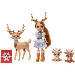 Mattel Enchantimals Rainey Reindeer Small Doll (6-In) With 3 Animal Κούκλα Και Ζωάκια Φιλαράκια GJX43 / GNP17 887961875256