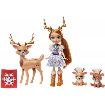 Mattel Enchantimals Rainey Reindeer Small Doll (6-In) With 3 Animal Figures GJX43 / GNP17 887961875256