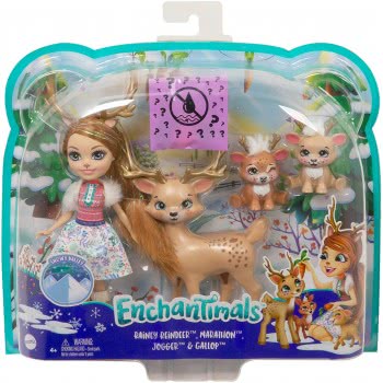 Mattel Enchantimals Rainey Reindeer Small Doll (6-In) With 3 Animal Figures GJX43 / GNP17 887961875256