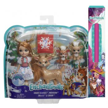 Mattel Enchantimals Rainey Reindeer Small Doll (6-In) With 3 Animal Figures GJX43 / GNP17 
