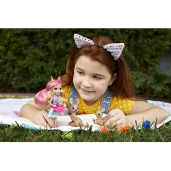 Mattel Enchantimals Kamilla Kangaroo (6-In/15.2-Cm) With 3 Animal Figures And 1 Bottle Accessory GJX43 / GTM31 887961917857