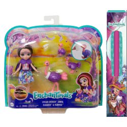 Mattel Λαμπάδα Enchantimals Ofelia Ostrich Doll (6-In/15.2-Cm) With 3 Animal Figures Sunny Savanna Collection GJX43 / GTM32 