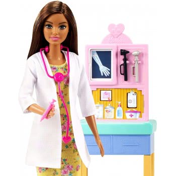 Mattel Barbie Σετ Επαγγέλματα Με Παιδάκια Και Ζωάκια - Κούκλα Παιδίατρος DHB63 / GTN52 887961918632