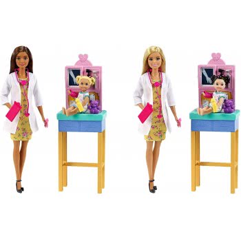 Mattel Barbie Σετ Επαγγέλματα Με Παιδάκια Και Ζωάκια - Κούκλα Παιδίατρος DHB63 / GTN52 887961918632