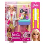 Mattel Λαμπάδα Barbie Σετ Επαγγέλματα Με Παιδάκια Και Ζωάκια - Κούκλα Παιδίατρος Ξανθιά DHB63 / GTN51 