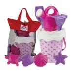 ANDRONI Giocattoli Sea Shell Summer Bag With Bucket And Beach Toys 7204-00SH 8000796152046