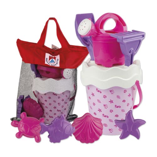 ANDRONI Giocattoli Sea Shell Summer Bag With Bucket And Beach Toys 7204-00SH 8000796152046