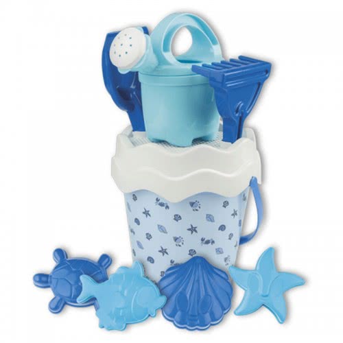 ANDRONI Giocattoli Sea Shell Summer Bag With Bucket And Beach Toys 7204-00SH 8000796152046