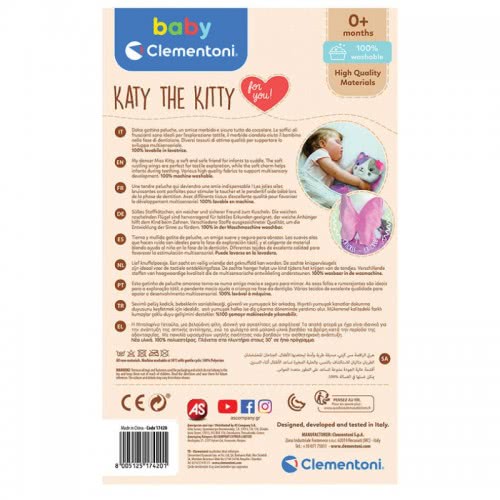 Clementoni Baby For You Newborn Baby Plush Katy The Kitty For 0+ Months 1000-17420 8005125174201