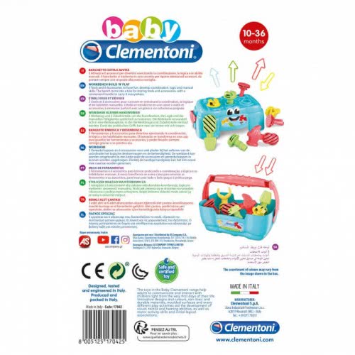 Clementoni Baby Play For Future Baby Toddler Toy Workbench For 10-36 Months 1000-17042 8005125170425