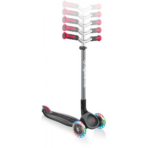 Globber Scooter Elite Master Lights Black - Red 662-120 4895224401421